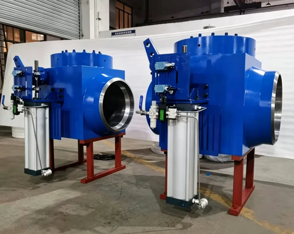 Check valve maintenance showing disc travel and spring mechanism