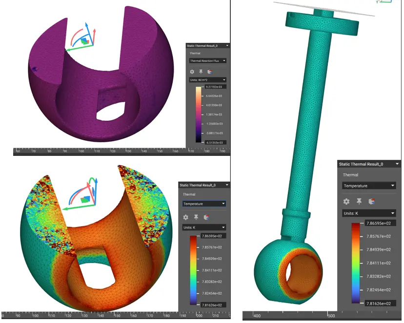 Finite element analysis of ball and valve stem under thermal-mechanical coupling