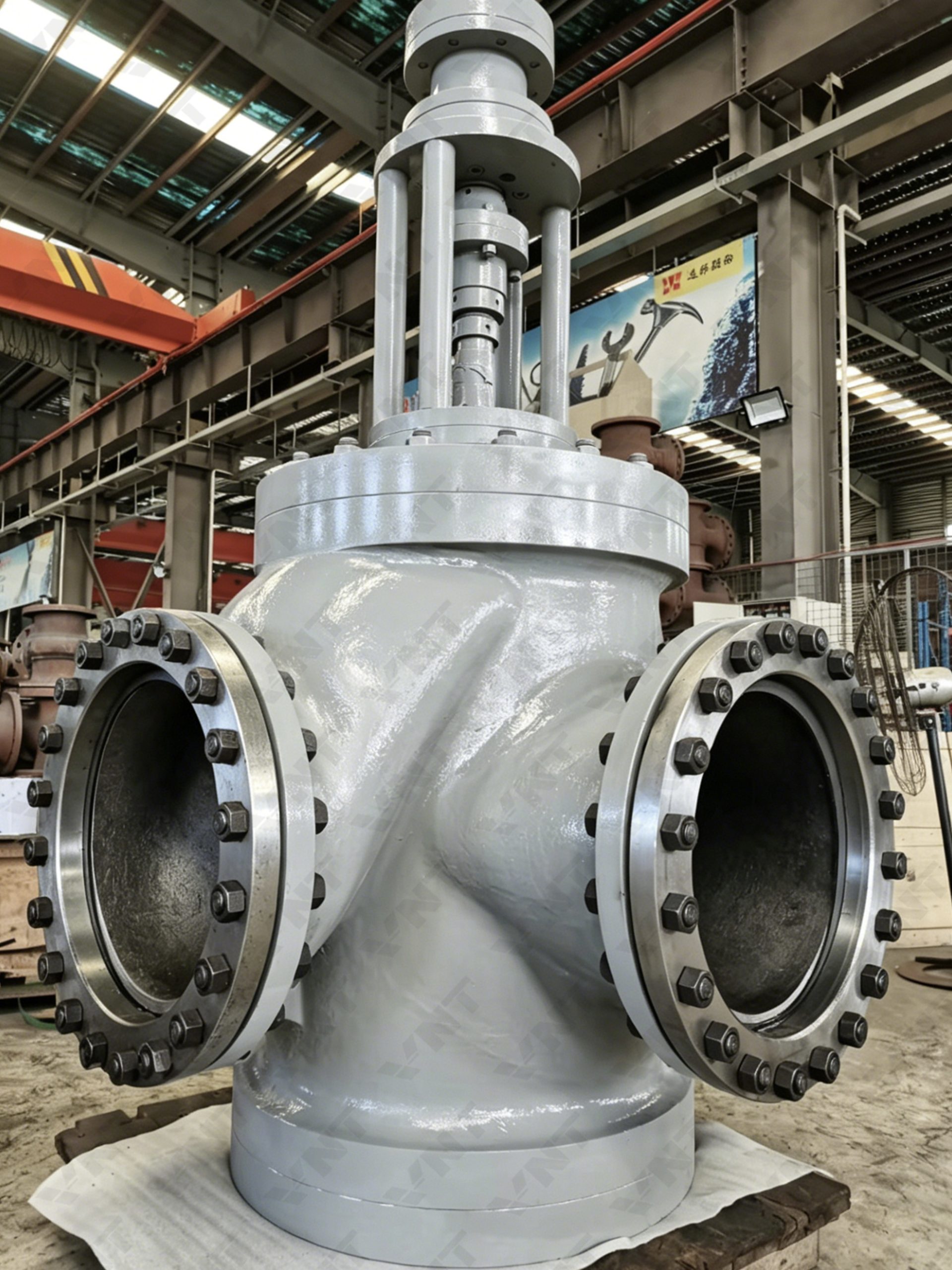 Three-Way Globe Valve Detail Three-way globe valve detail