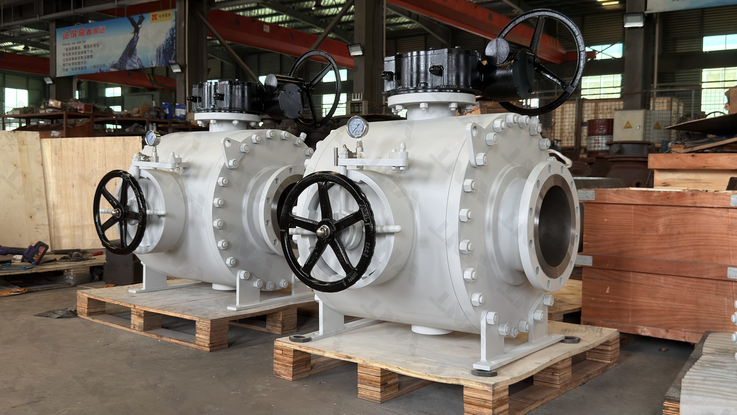 Pigging valve 10 inch 150LB side view A105 body pipeline valve