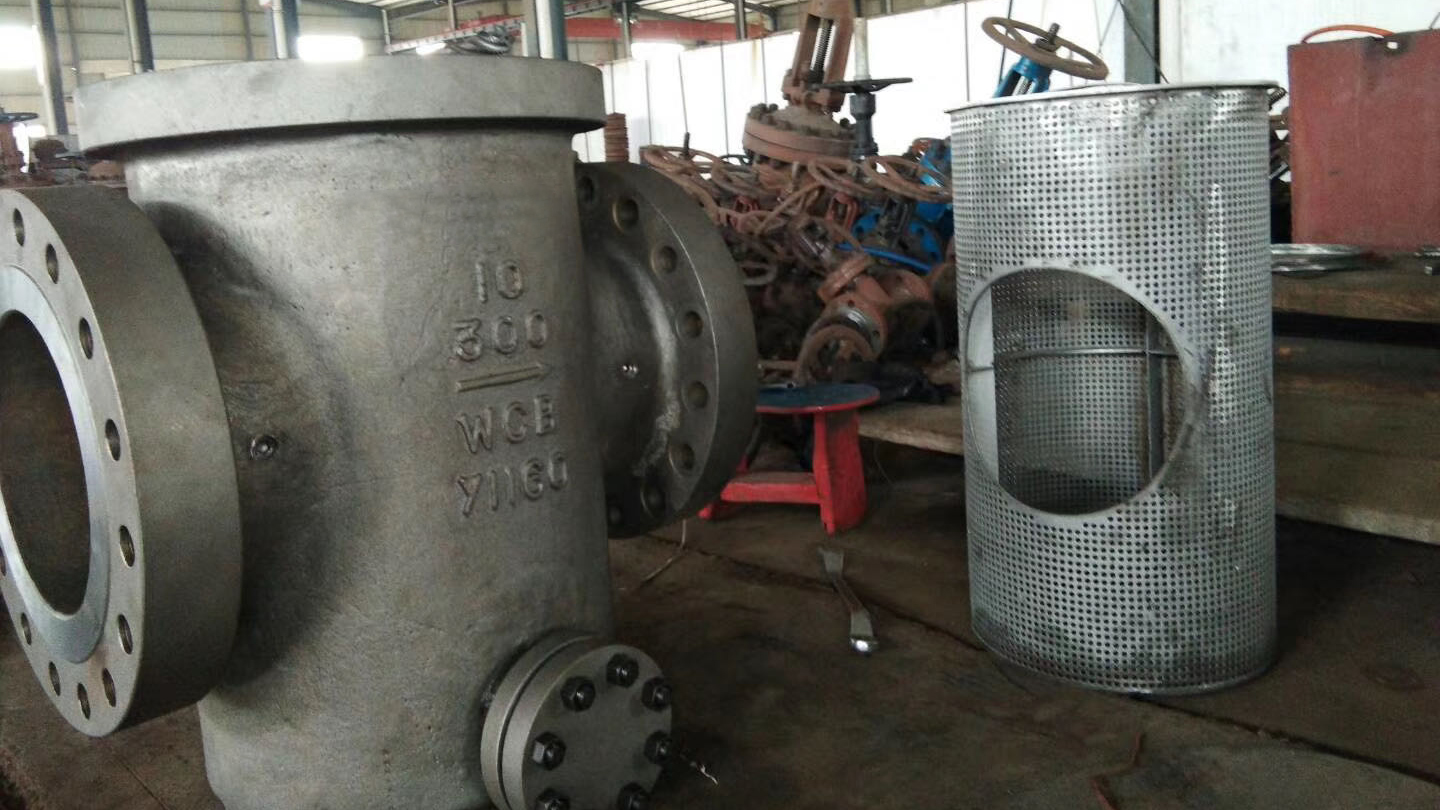 Y-type pipeline strainer for steam and gas applications