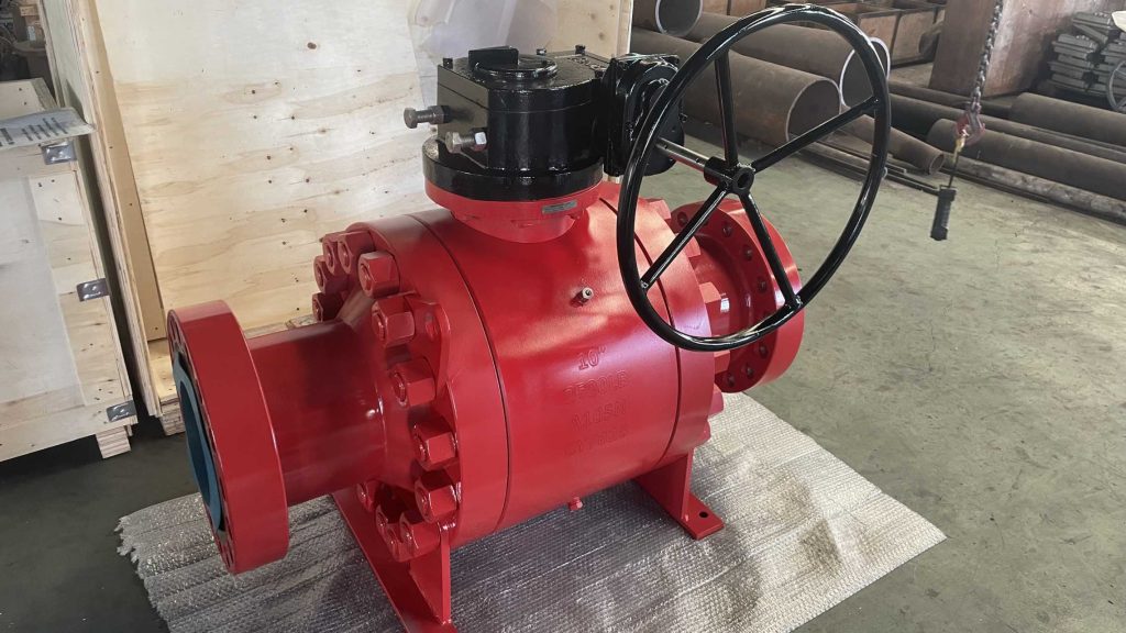 10 inch Class 2500 trunnion ball valve manufactured by Vornet Valve