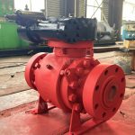 API 6A Ball Valve API 6A ball valve with gear operator - side view