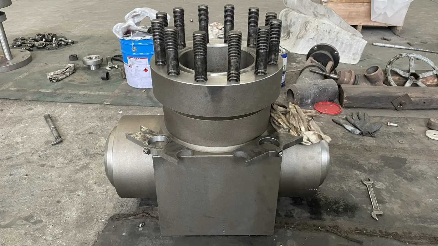 A105 gate valve body and bonnet workshop assembly