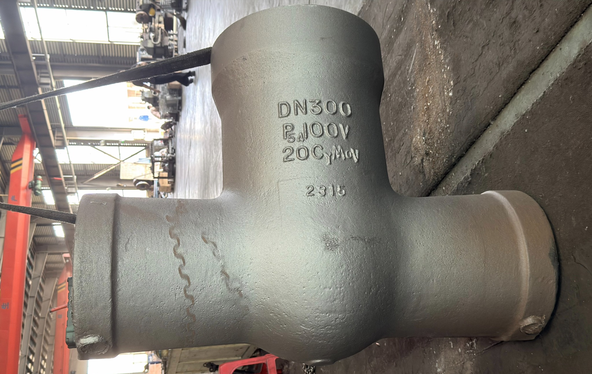 DN300 20CrMoV power station gate valve body marking