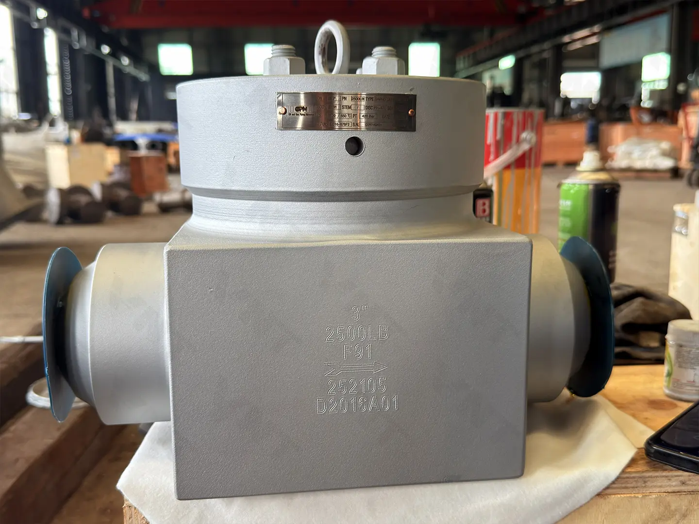 3-inch Class 2500 F91 Forged Steel Check Valve 3-inch Class 2500 F91 forged steel self-sealing check valve