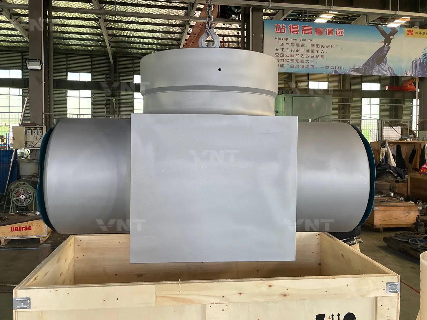 Large Forged Steel Self-Sealing Check Valve Large forged steel self-sealing check valve in factory