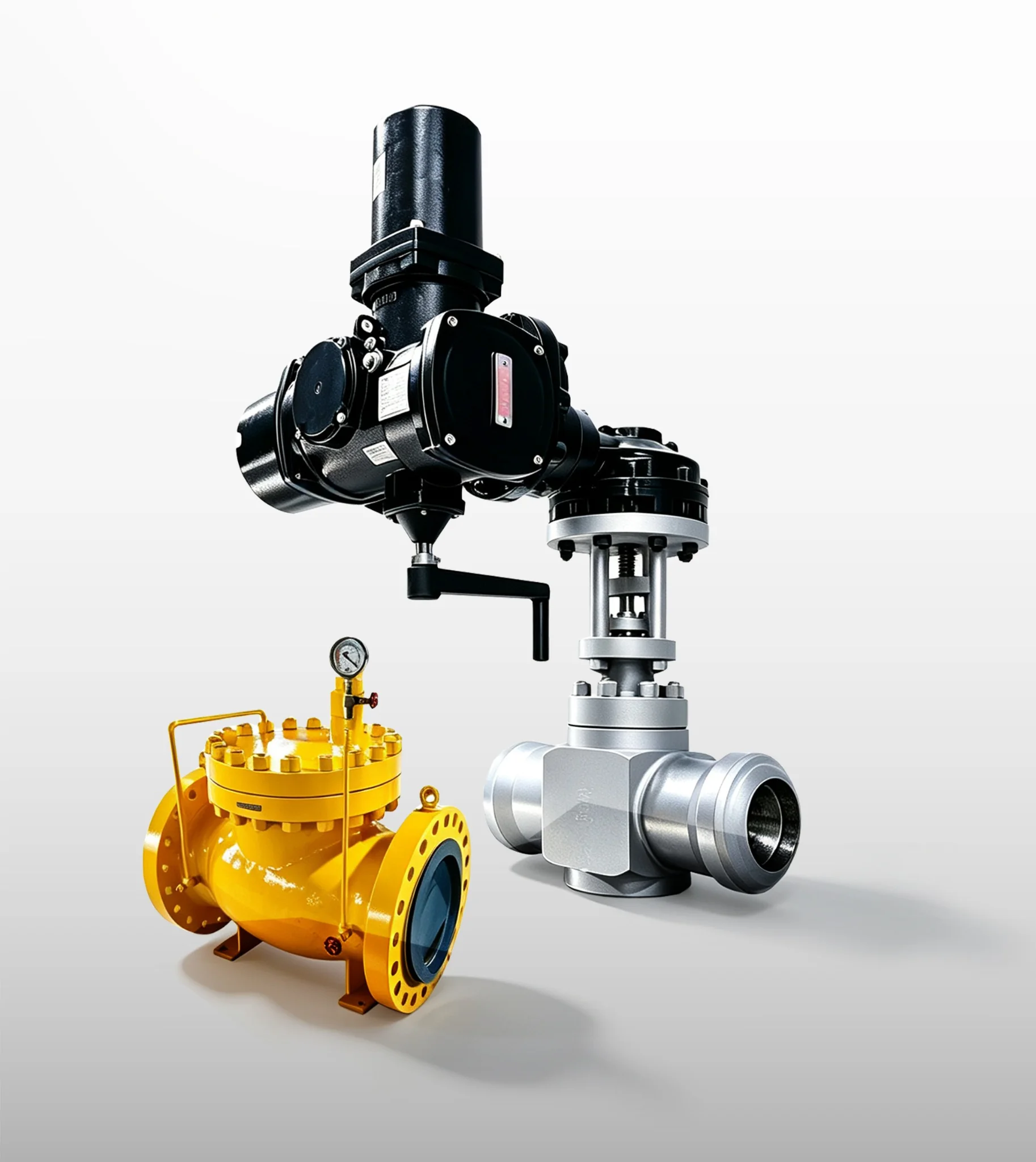 Industrial control valve for process regulation