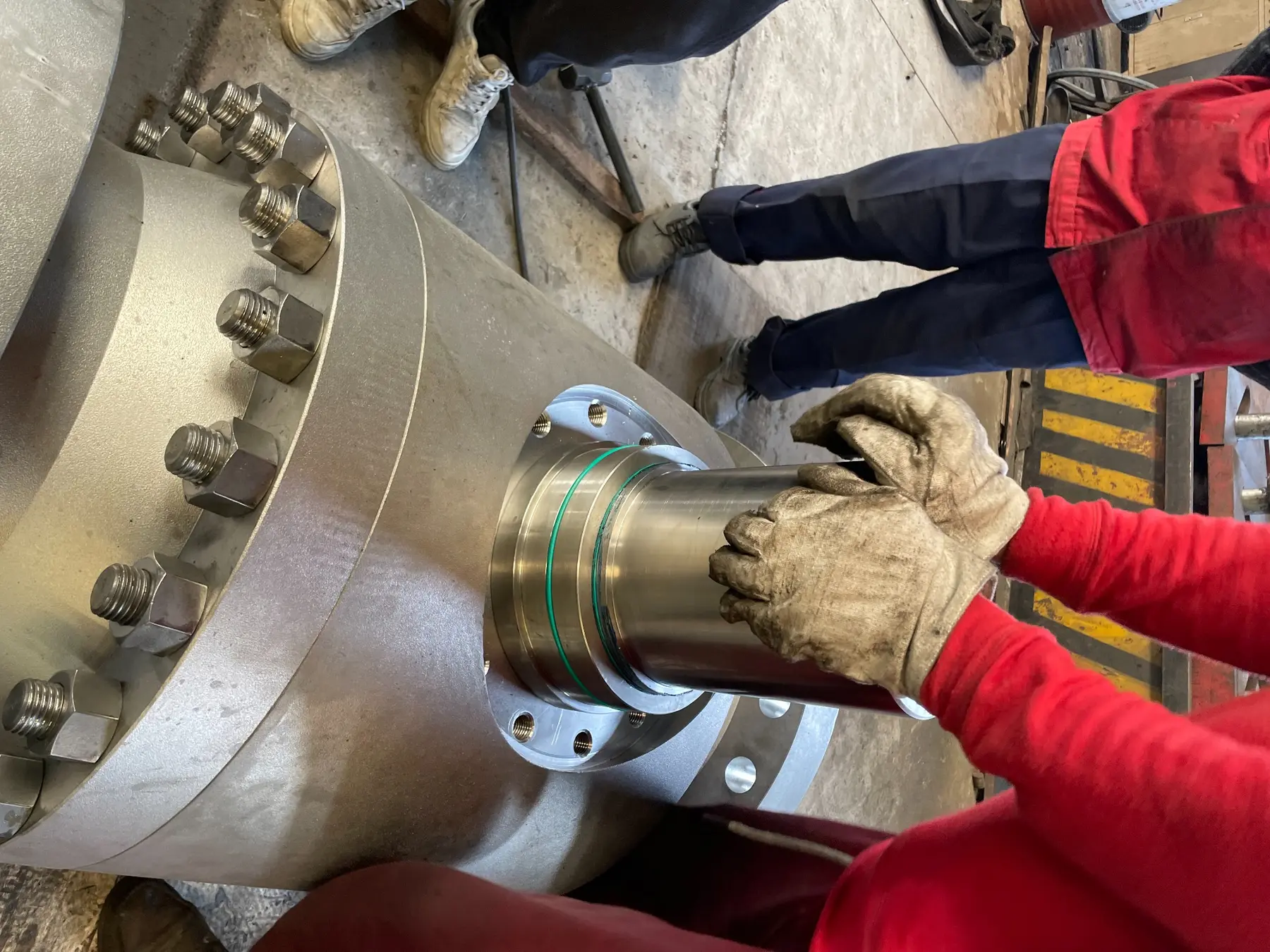 Pump protection valve internal component being positioned during assembly
