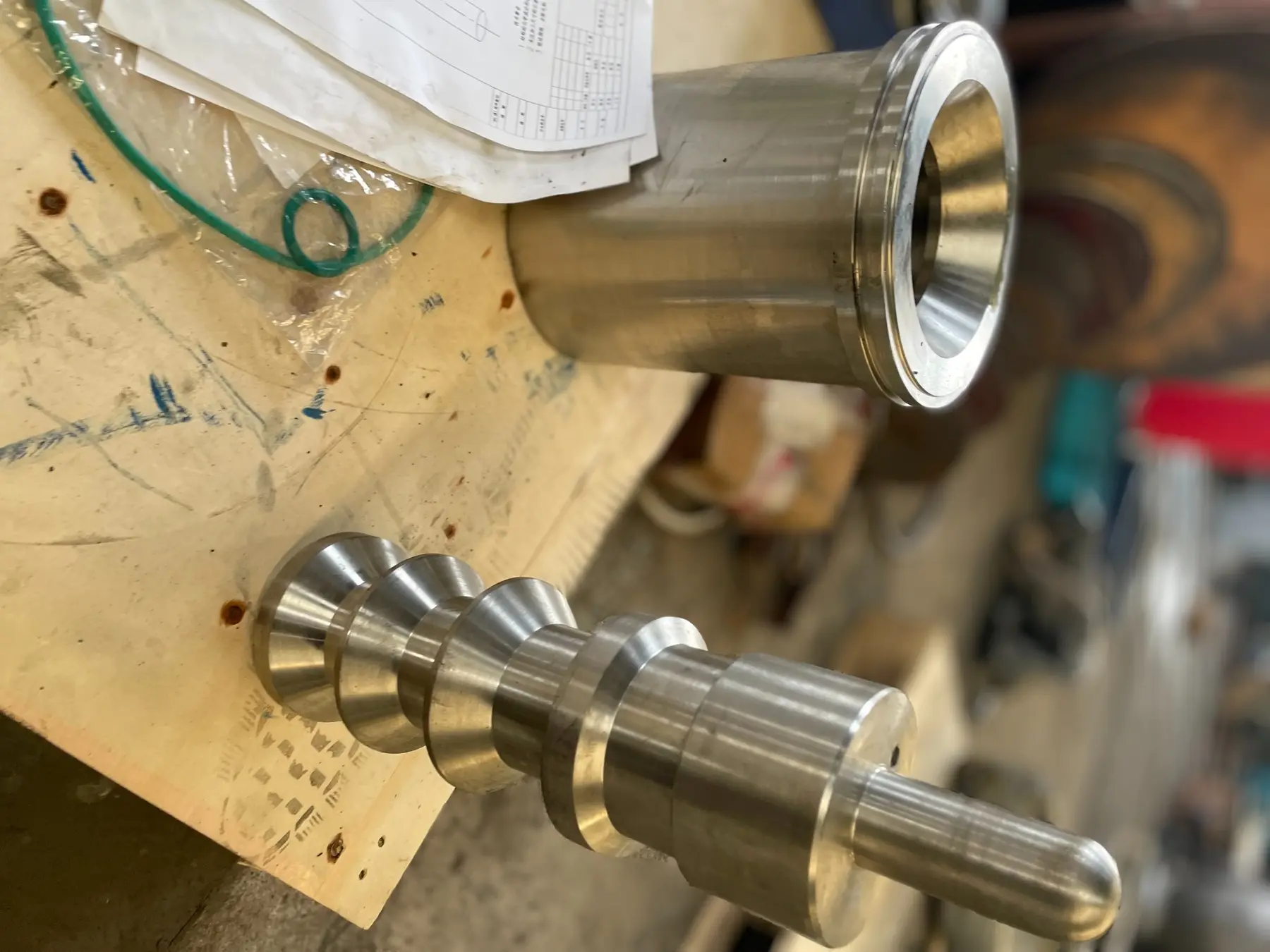 Machined stem and sleeve components for pump protection valve