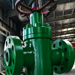 API 6A slab gate valve with green coating
